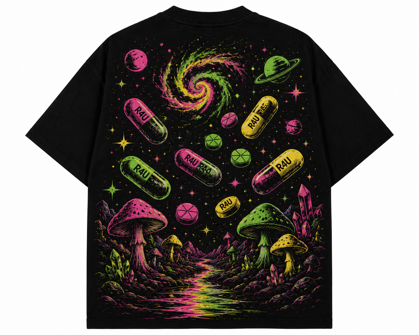 RAVE4U OVERDOZER tee — back print